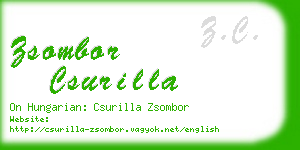 zsombor csurilla business card